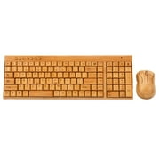 Keyboard Bamboo Mouse Wireless Wooden Combo Set Natural Devices W4T5